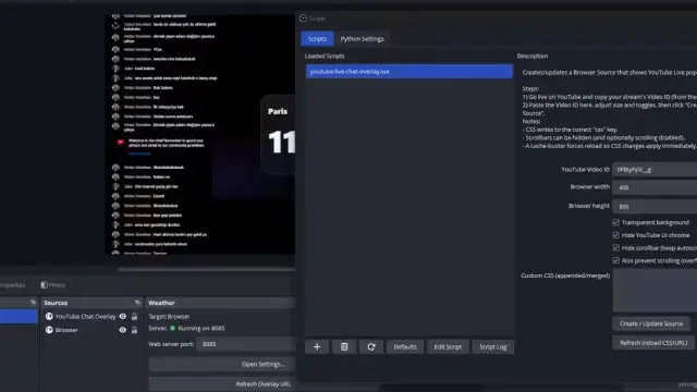 YouTube Live Chat Overlay Script for OBS Studio - Free Lua Script for Streamers cover image