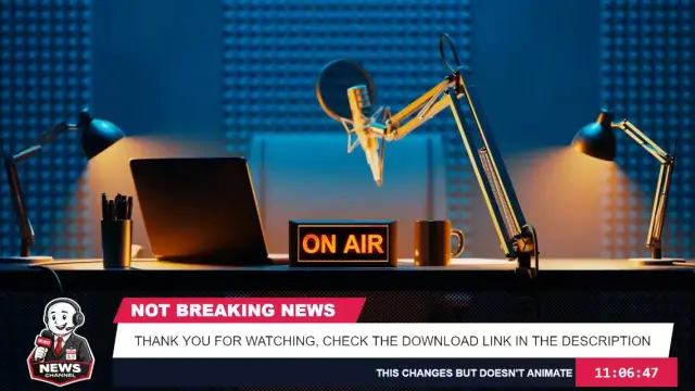 Professional Animated News Banner with Scrolling Ticker cover image