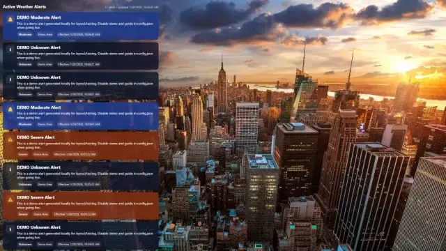 NWS Severe Weather Alerts Overlay for OBS - Live Toast & Alert List System cover image