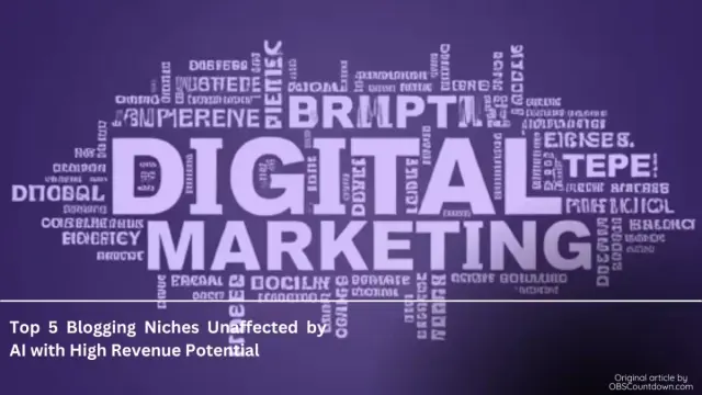 Top 5 Blogging Niches Unaffected by AI with High Revenue Potential cover image