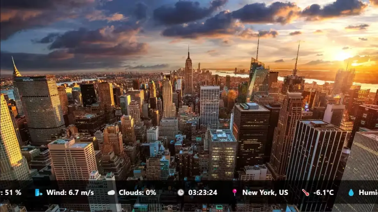 Scrolling Weather Ticker for OBS - Live OpenWeather Marquee Overlay image