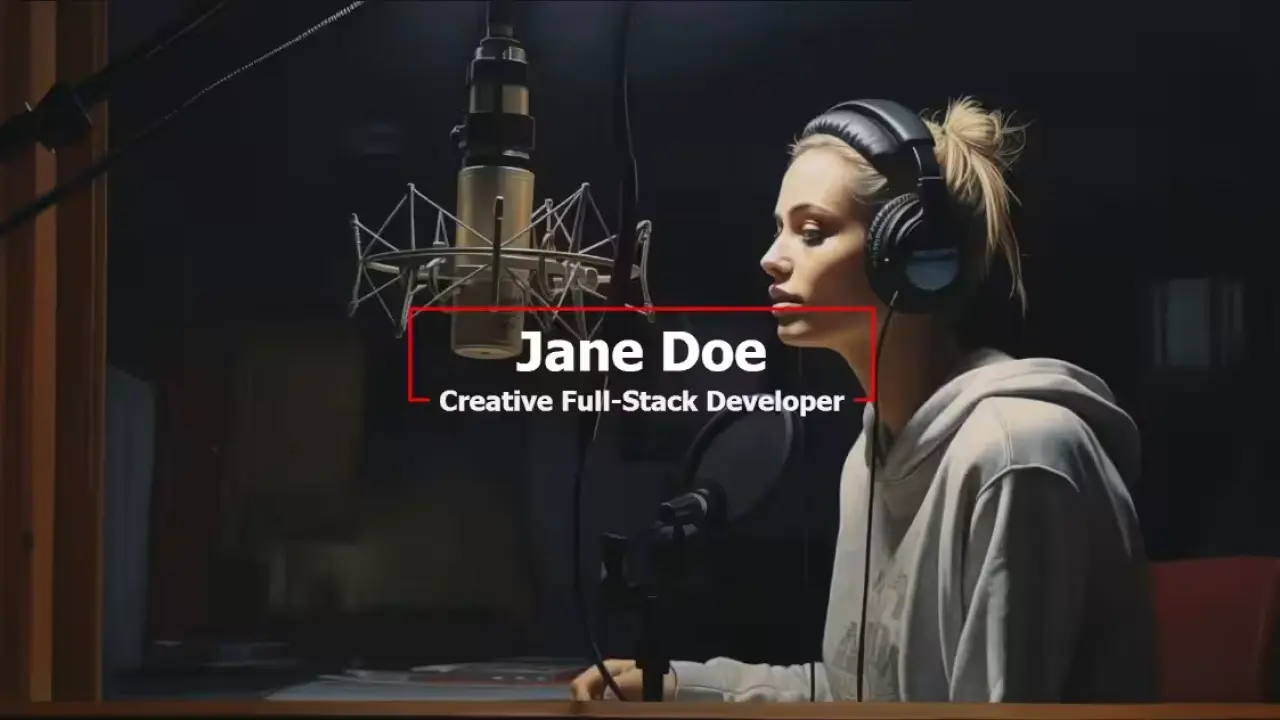 Square Frame Animated Intro Nameplate Lower Third image