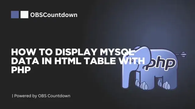 How To Display MySQL Data in HTML Table with PHP cover image