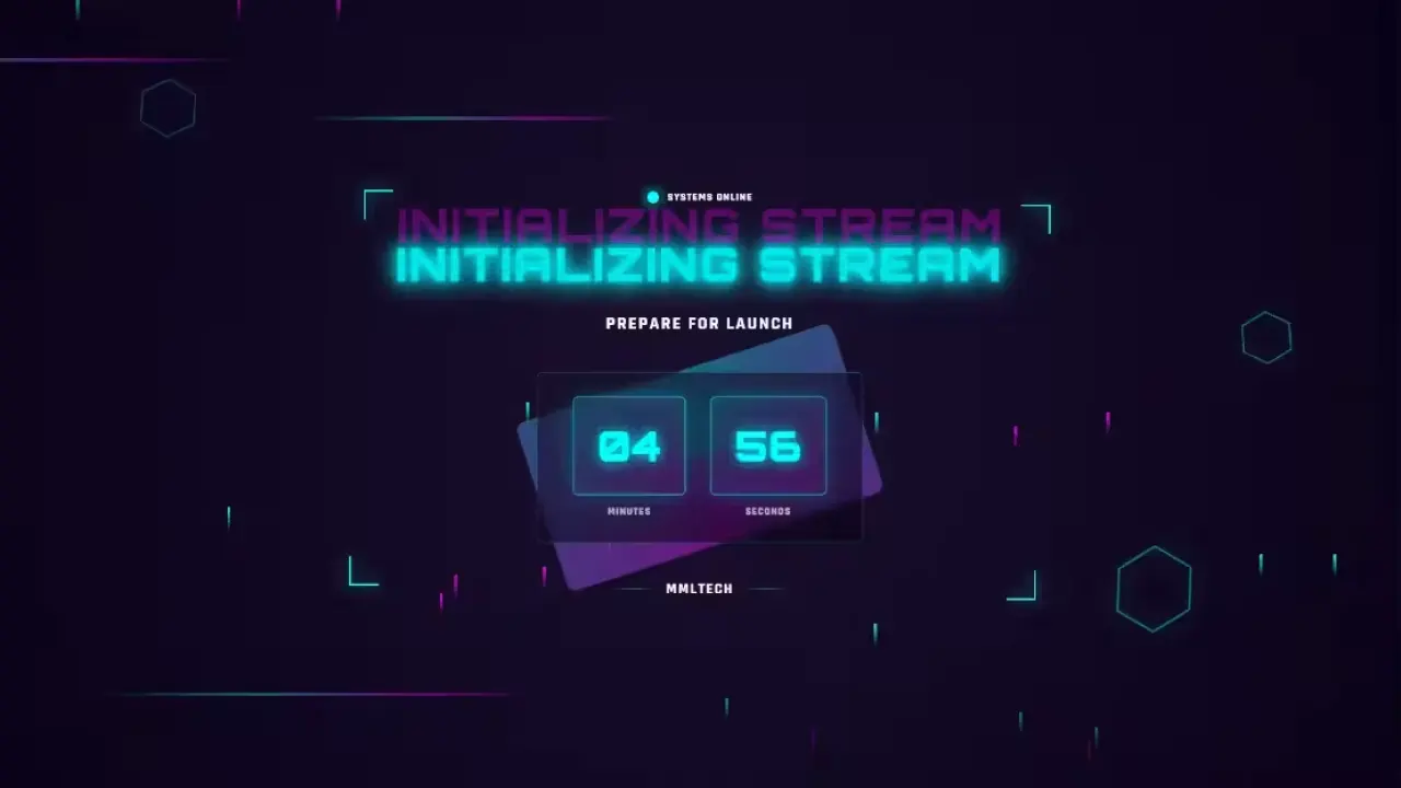 Futuristic Stream Starting Soon Overlay image