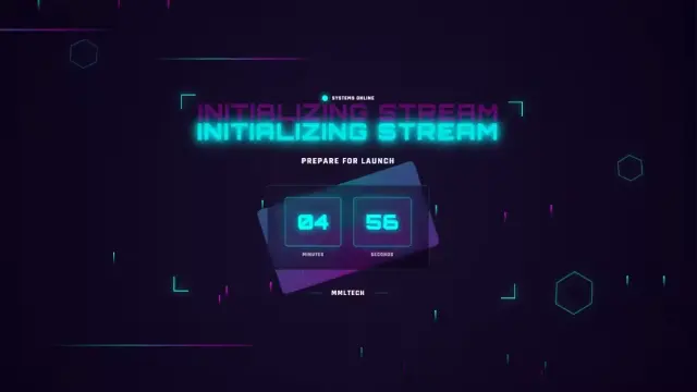 Futuristic Stream Starting Soon Overlay cover image