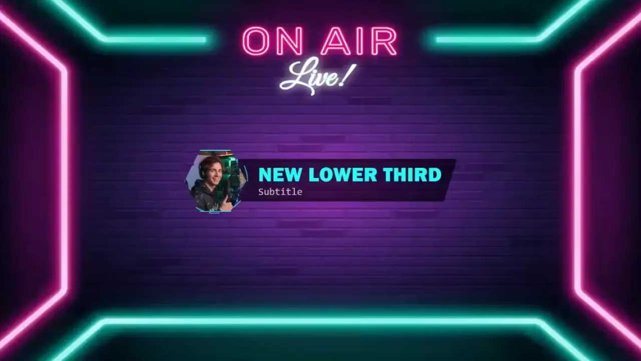 Neon Tech Lower Third Template image