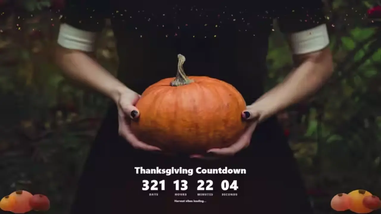 Countdown to Thanksgiving Animated Overlay image