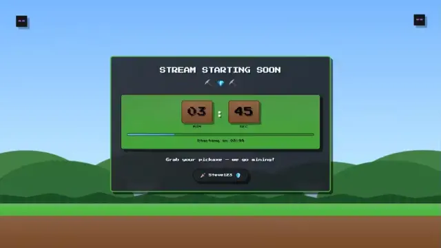 Minecraft Stream Starting Soon Overlay for OBS cover image