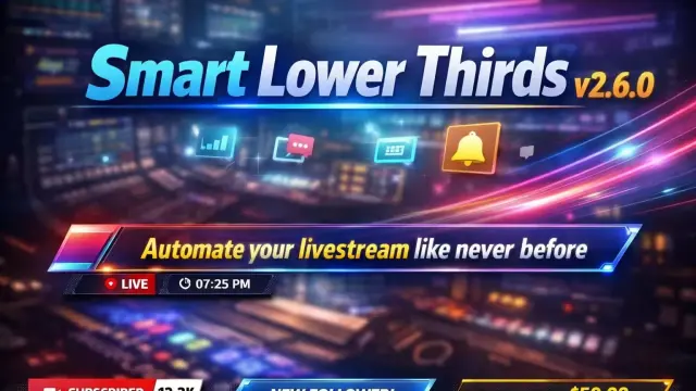 Smart Lower Thirds v2.6.0 The Most Advanced Free Lower Thirds Plugin for OBS Studio cover image