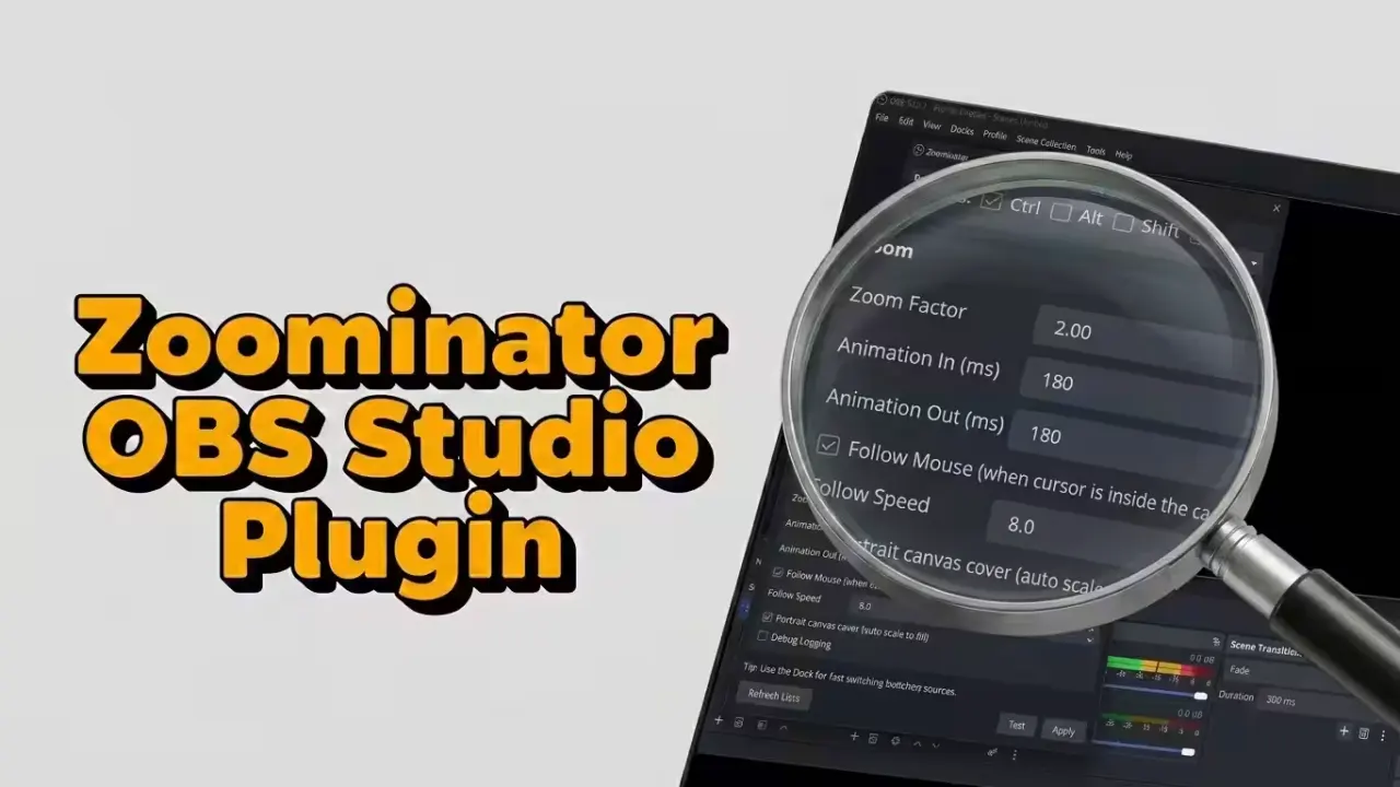 Zoominator - Source Zoom Plugin for OBS Studio image