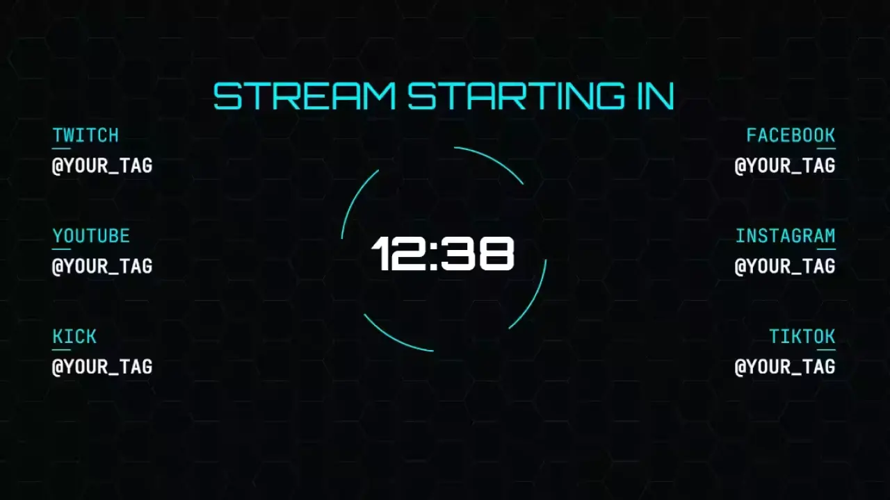 Futuristic 4K HUD Countdown Overlay with JSON Configuration image