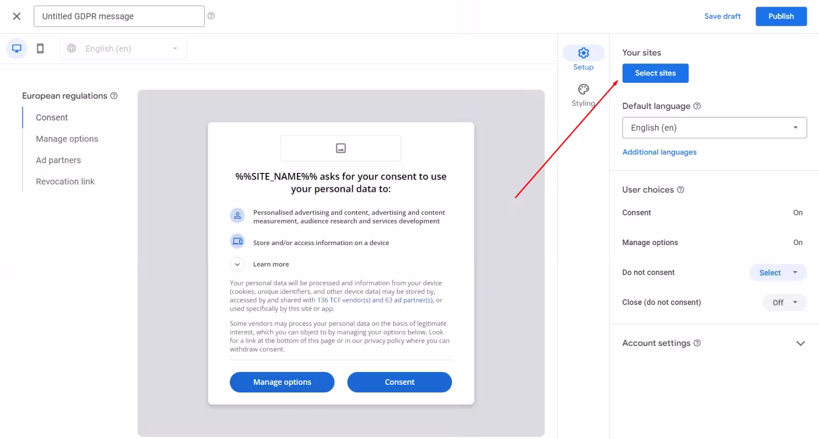 AdSense privacy options